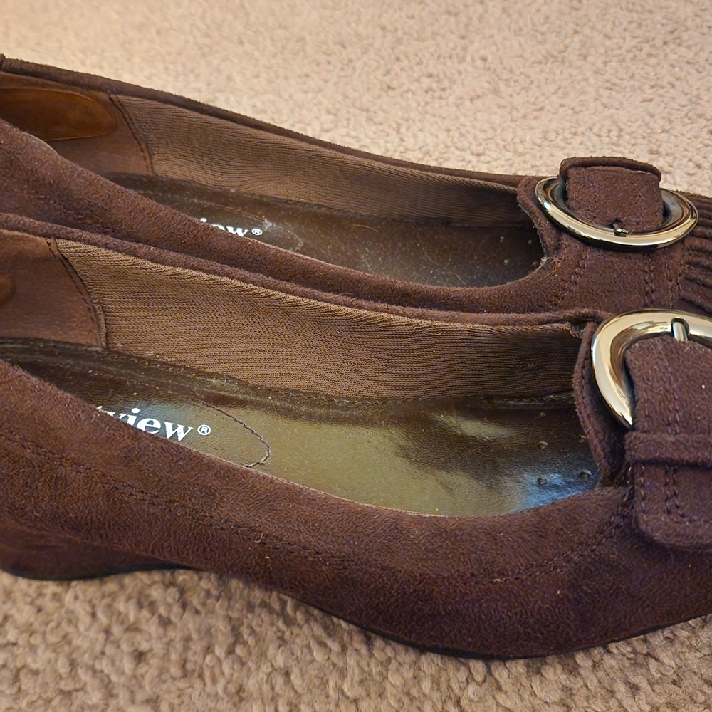 Comfortview Brown Flats Classic Loafers